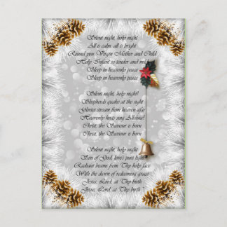 Silent night verse postcard