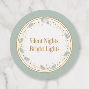Silent Nights Bright Lights Gift Tag