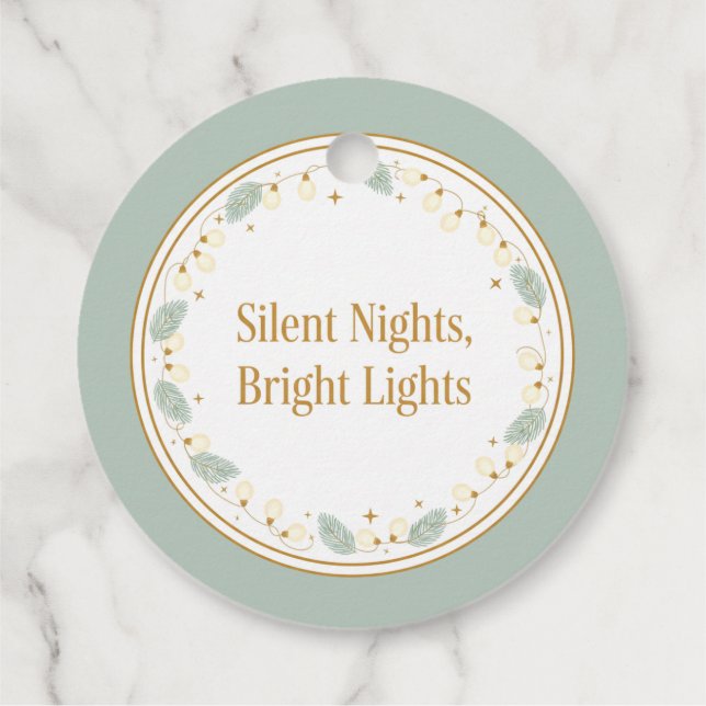 Silent Nights Bright Lights Gift Tag (Back)