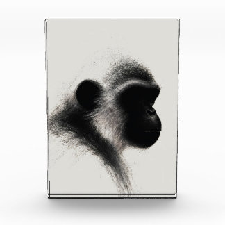 Silent Observer Primate Charcoal Study Photo Block