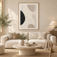 Silent Passage | Minimal Abstract Plaster Art Prin