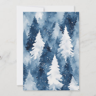 Silent Pines Winter Forest Invitation