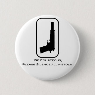 Silent Pistol 2 Inch Round Button