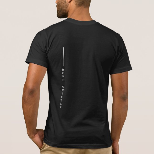 Silent Power minimalist black shirt (Back)