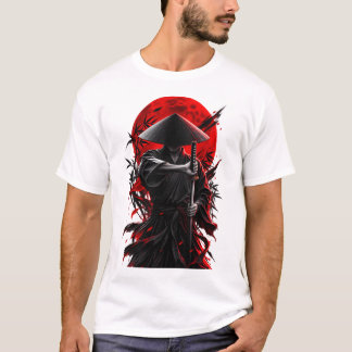 Silent Ronin — Crimson Moon Samurai T_Shirt T-Shirt