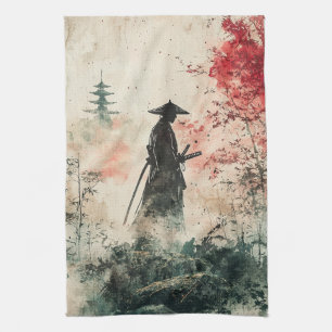 Silent Samurai Crimson Forest (1) Kitchen Towel
