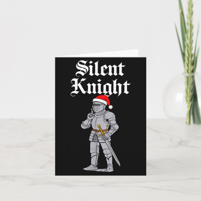 Silent Santa Knight Christmas Medieval Costume Men Card (Front)