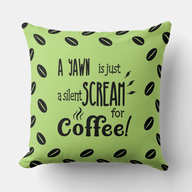 SILENT SCREAM THROW PILLOW (Front)