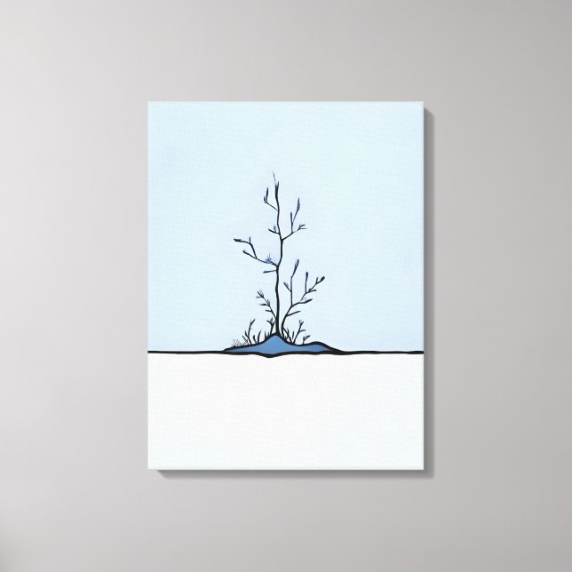  Silent Sentinel in the Snow Canvas Print (Front)