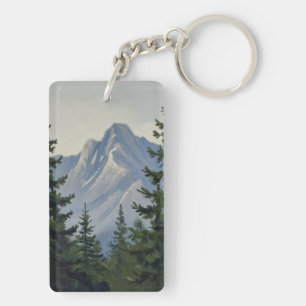 Silent Sentinels of the Alpine Ridge Keychain