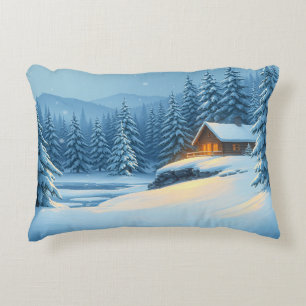 Silent Snow Accent Pillow