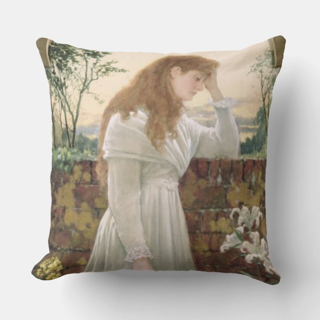 Silent Sorrow (w/c on paper) Throw Pillow (Front)