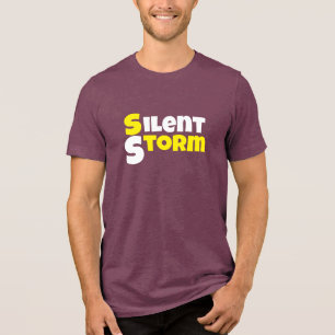 Silent Storm Aesthetic Moody Minimalist Typograp Tri-Blend Shirt