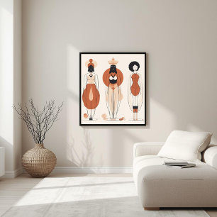 Silent Strength – Feminine Abstract Wall Art