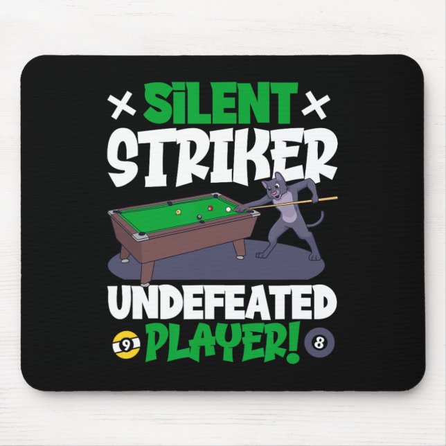 Silent Striker - Billiards And Cat  Mouse Pad (Front)