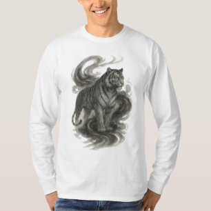 【Silent Tiger – Japanese Ink Style Long Sleeve T-】 T-Shirt
