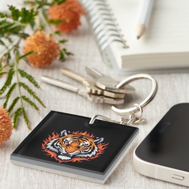 Silent Tiger – Precision and Power Keychain (Front Right)