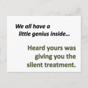Silent Treatment Postcard