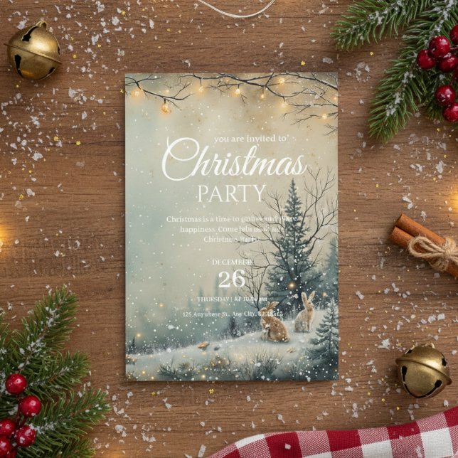 Silent Watch in the Winter Holiday Invitation Card (Créateur téléchargé)