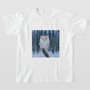 Silent Watch - Northern Winter Woods Grey Owl T-Shirt