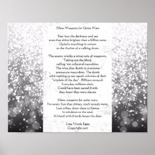 Silent Weapons for Quiet Wars. Poem by Liza Nicole Poster