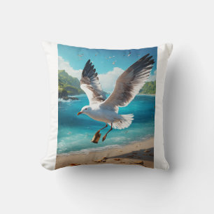 Silent Wing, Hidden Sting Throw Pillow