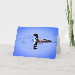 Silent wonders blank greeting card loon