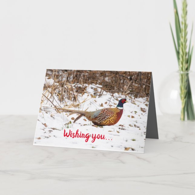 Silent Wonders Holiday Card Pheasant (Front)