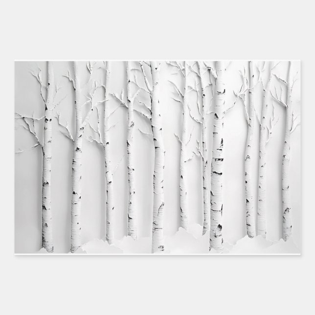 Silent Woods Wrapping Paper Sheet (Front)