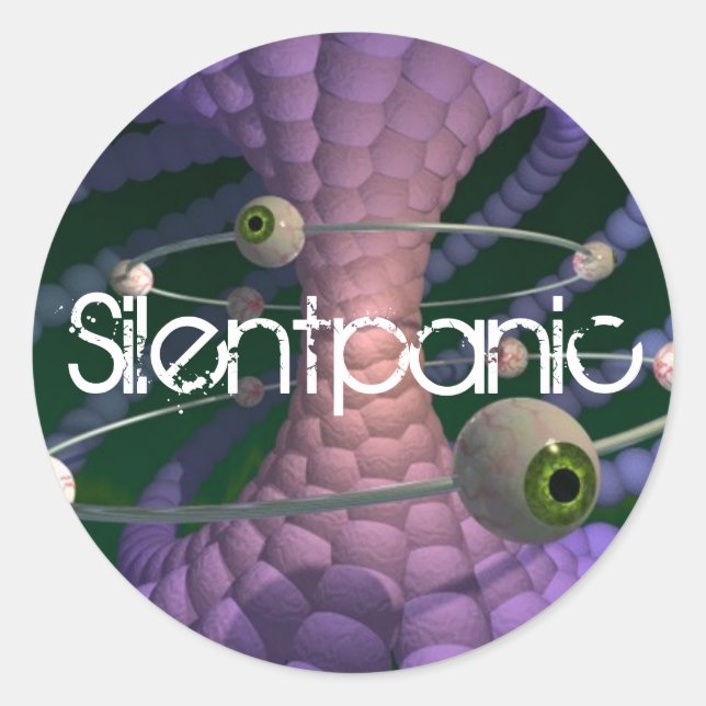 Silentpanic purple sticker (Front)