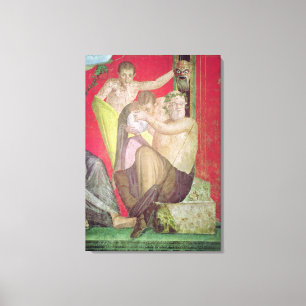 Silenus and the Young Satyr, East Wall Canvas Print