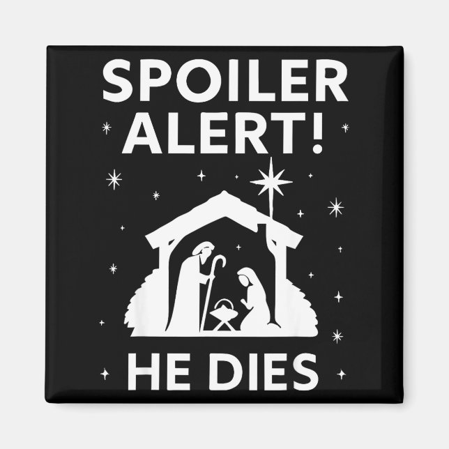 Siler Christmas Nativity Scene Funny Christian Slo Magnet (Front)