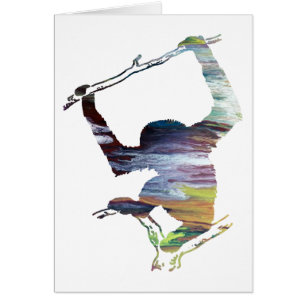 Silhouette abstraite de gibbon