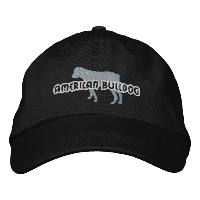Silhouette American Bulldog Embroidered Hat (Front)