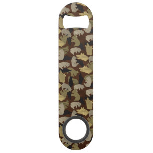 Silhouette Animal Camouflage Brown Bar Key