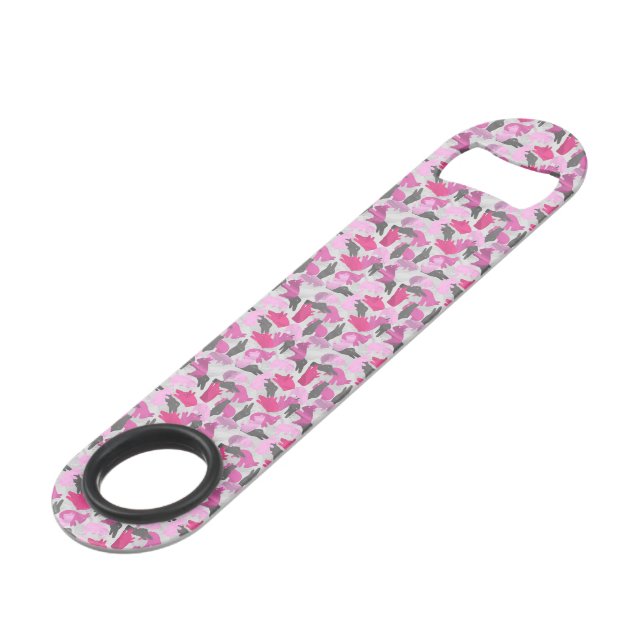 Silhouette Animal Camouflage Pink Bar Key (Front Angled)
