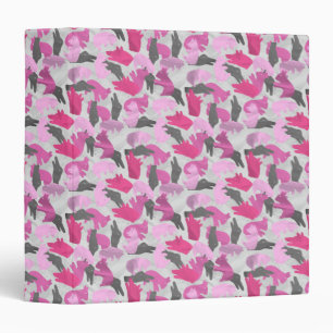Silhouette Animal Camouflage Pink Binder