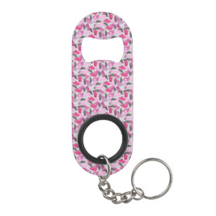 Silhouette Animal Camouflage Pink Mini Bottle Opener