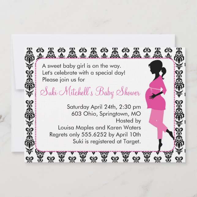 Silhouette Baby Shower Invitations (Front)