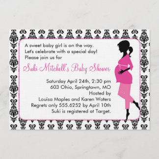 Silhouette Baby Shower Invitations