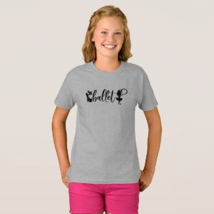 Silhouette Ballet Dancer Slippers T-Shirt
