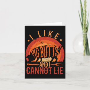 Silhouette Bbq Grill I Like Pig Butts And I Cannot Card