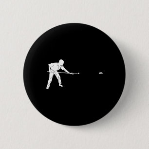 Silhouette Billiards 8 Eight Ll Snooker Pool Playe 2 Inch Round Button