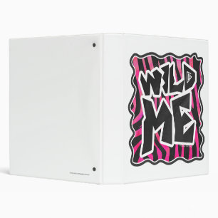 Silhouette Black and Hot Pink Zebra Binder