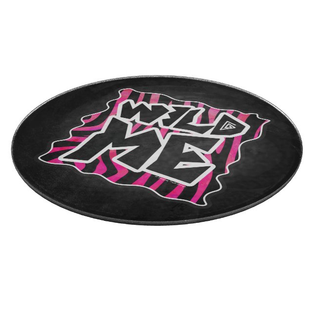 Silhouette Black and Hot Pink Zebra Cutting Board (Corner)
