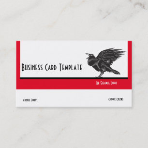 Silhouette Black Bird Raven Logo Business Card