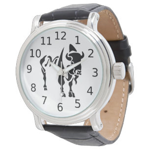 Silhouette Black Buffalo Monogram Watch