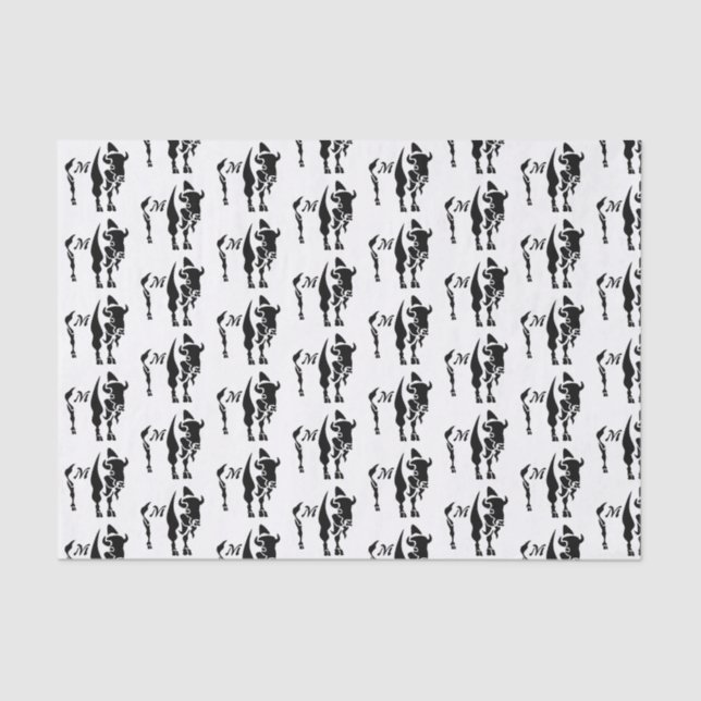 Silhouette Black Buffalo Tissue Paper (Front)