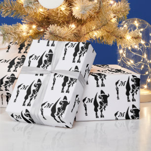 Silhouette Black Buffalo Wrapping Paper