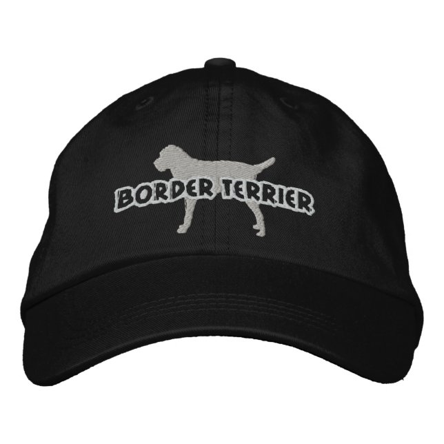 Silhouette Border Terrier Embroidered Hat (Front)